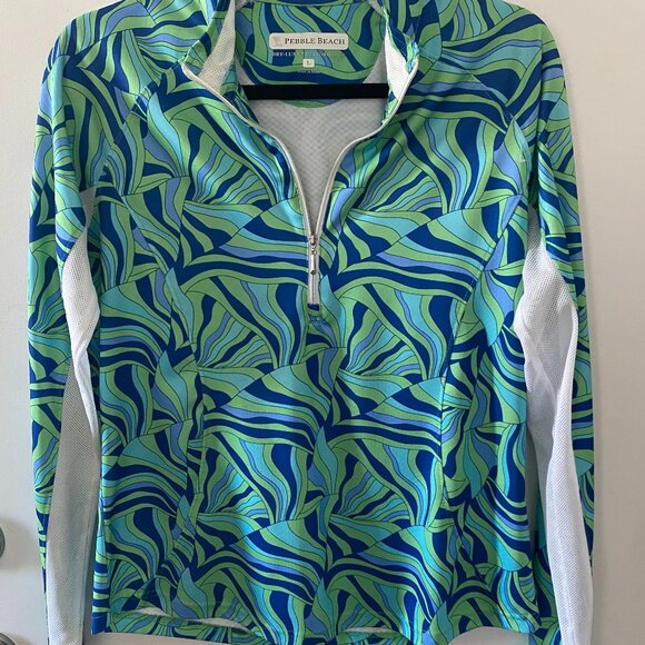 Pebble beach long sleeve 1/4 Ziip - Picture 1 of 6